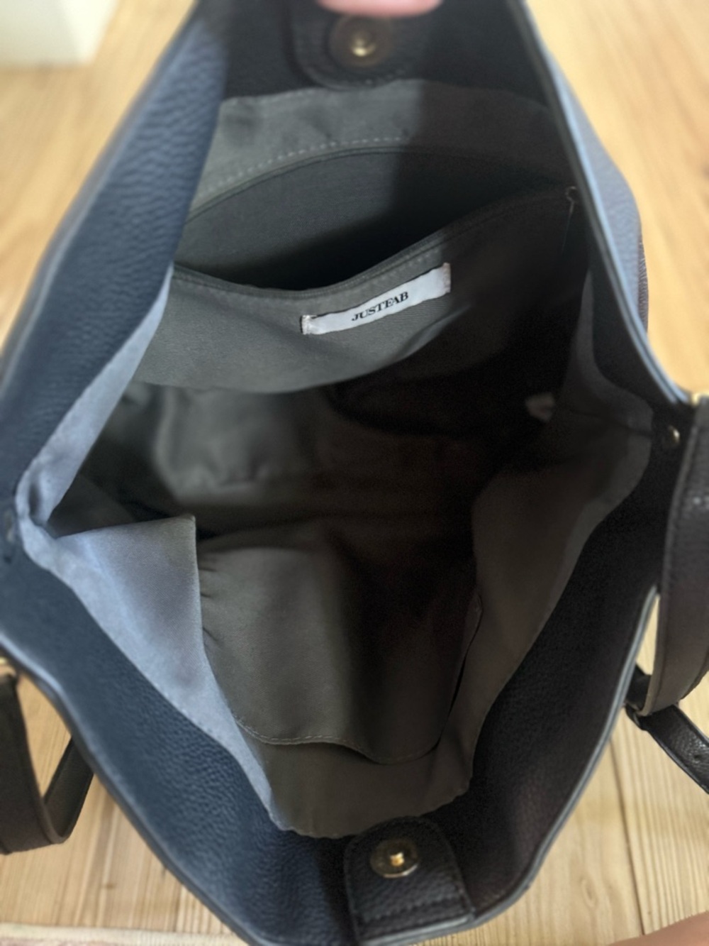 JustFab Black Hobo Bag with‎ Gold Ring Handles - Picture 4 of 4